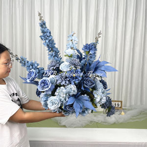 2025 Phổ Biến Nhất Đám Cưới Hoa Bóng Trung Tâm Màu Xanh Hải Quân Hoa Quả Bóng Nhân Tạo Hoa Bóng Đám Cưới Centerpieces - Product Image 6