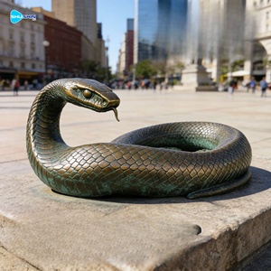 Statua <span class=keywords><strong>di</strong></span> Serpente Gigante in Bronzo per Zoo, <span class=keywords><strong>Design</strong></span> Personalizzato, Moderna Scultura in Metallo per Giardino - Product Image 2