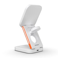 Portable 3-en-1 15W charge rapide support sans fil chargeur magnétique fort Dock pour iPhone montre écouteurs-multifonctionnel