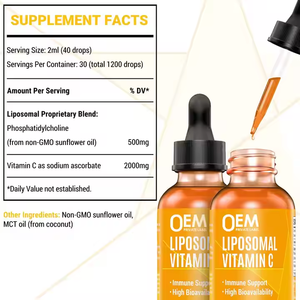 ओम लिपोसोमल विटामिन सी 2000 मिलीग्राम विटामिन सी एंटीऑक्सिडेंट और प्रतिरक्षा समर्थन के लिए उच्च जैव उपलब्धता के साथ - Product Image 3