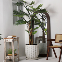 Pot de fleurs créatif en forme de cactus, moderne, en fibre d'argile, grand format, pour maison d'hôtes, centre commercial, balcon, jardin extérieur, jardinière décorative, résistant à l'eau