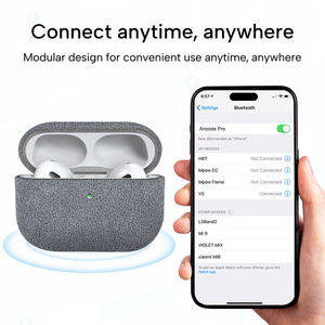Étui pour <span class=keywords><strong>AirPods</strong></span> en Alcantara, protection intégrale pour <span class=keywords><strong>AirPods</strong></span> 4 Pro Pro2 Pro3 Samsung Buds 3 3Pro - Product Image 6