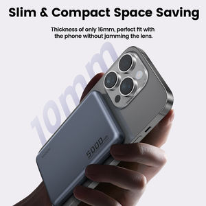 Banco de Energía Magnético Toocki de 5000 mAh con Carga y Descarga Simultánea y Amplia Compatibilidad, Sin Bloqueo de Lente para Uso en Movimiento - Product Image 5