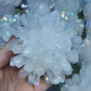 Cluster de Cristal Natural Aura Angel Aura, Cluster de Cristal Branco para Decoração - Product Image 4