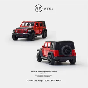 Modèle miniature en métal moulé sous pression <span class=keywords><strong>1</strong></span>:36 pour Wrangler, avec effets sonores et lumineux, véhicule tout-terrain à recul, portes décoratives ouvrables, jouet pour garçons et collectionneurs - Product Image 6