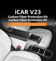 Accessoires applicables ICAUR V23Cente : Cadre décoratif pour panneau de ventilation de console avec motif fibre de carbone pour modification automobile