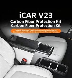 Accessori Applicabili ICAUR V23Cente, Cornice Decorativa per Pannello Finestrino Console con Motivo in Fibra di Carbonio per Modifica <span class=keywords><strong>Auto</strong></span> - Product Image 2