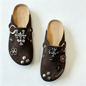 <span class=keywords><strong>Zuecos</strong></span> Cruzados Unisex Personalizados de Cuero Genuino con Tachuelas Antideslizantes para Hombre y Mujer, Venta al por Mayor - Product Image 4