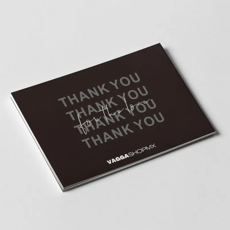 Aangepaste Gedrukte Zakelijke Wenskaart Luxe Dank Je Kaart Custom Black Postkaart