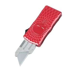 High-End CNC Alumínio <span class=keywords><strong>OTF</strong></span> Utility Knife SK-5 High Carbon Steel Blade Combat Camping Knife Skull Pattern DIY Grade OEM - Product Image 4