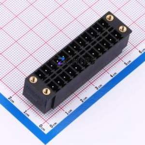 DB2EVHBM-3.81-2*12P-BK Plug-in Terminal Block Through hole,P=3.81mm Board-to-Board / Socket - Closed Screw Fixing 2x12P 3.81mm - Product Image 1