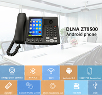 هاتف ذكي لاسلكي بشاشة لمس 5.5 بوصة يدعم DLNA و4G VOLTE مع مكالمات فيديو وكاميرا وصوت عالي الجودة وواي فاي وهاتف ثابت لاسلكي