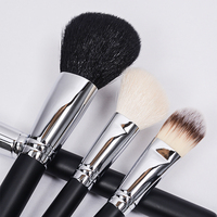 Dongmei Manufacture, vente en gros de pinceaux de maquillage de haute qualité, marque privée, poils de chèvre, manche en bois, ensemble de 16 pièces, échantillons gratuits