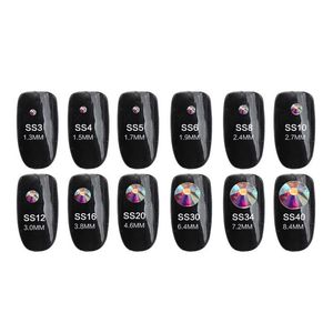 Pujiang 1440 cái/gói Cầu Vồng Rose Vàng Flatback Thạch Pha Lê AB Không Sửa Chữa Nóng Glass Rhinestone Strass - Product Image 3