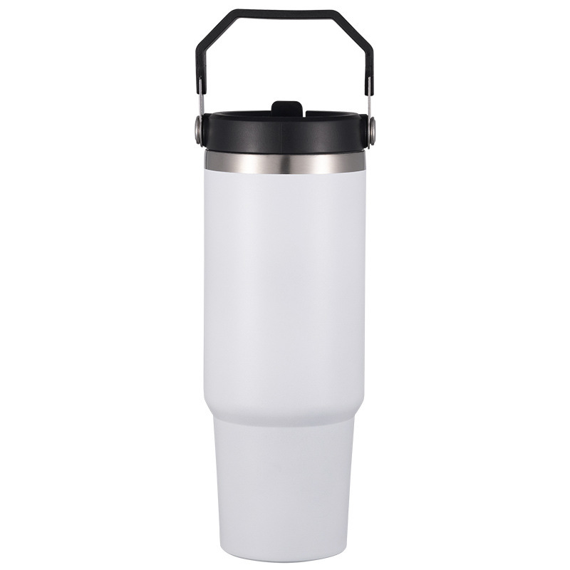 Blanc - couvercle pour boisson individuelle