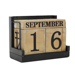Customization Styling Creative Cute Desk wooden perpetual advent calendar box calendar