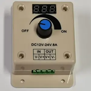 LED 화면이 있는 0-10V 조광기 조명 스위치, LED 조명 조광기 버튼 회전 조광기 스위치
