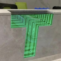 Miroir tunnel infini magique décoratif 3D sur mesure, jumbo, 2400*3200mm, en verre pour bars