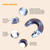 Supports muraux durables en acier inoxydable de haute qualité, noirs/argentés, avec revêtement en poudre, pour tringles à rideaux à bride ouverte