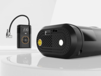 Portable Wireless Car Air Pump 150PSI Digital Display Tire Inflator Emergency Light CE ROHS Certified Plastic Compact Design