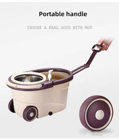 Ensemble serpillière et seau rotatifs magiques 360° pour nettoyage facile des sols, avec système de nettoyage à l'eau propre, vente en gros
