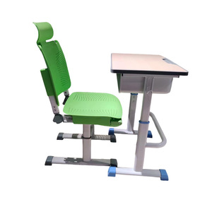 Zhuo Huang <b>Study</b> <b>Desk</b> And Chair Set Height Adjustable Green For School Students Classroom Use - Product Image 2