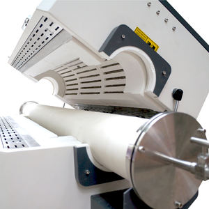 Horno tubular de laboratorio Precio 1700C Horno de tubo de vacío eléctrico de una sola zona con tubo de alúmina y bridas de sellado - Product Image 3