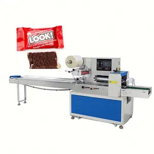 Horizontal film forming spout packing machine Puffed Food Cereal Bar Packaging Machine