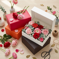 Boîte d'emballage pour montre en cuir PU, rectangulaire, simple, avec couvercle rabattable, pour couple, avec coffret à bijoux (bague, collier), idéale pour la Saint-Valentin