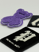 Écussons brodés logo brosse à dents pour vêtements, en fil acrylique et feutre, thermocollants ou à coudre, pour l'image de marque des vêtements
