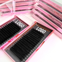Extensions de cils en cachemire vegan premium, courbure C/D 0.05/0.07, extensions de volume, plateau de cils mats professionnels