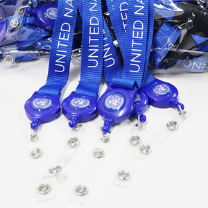 Kofei mới deisn 5/8 "cao cấp <span class=keywords><strong>Polyester</strong></span> <span class=keywords><strong>silkscreen</strong></span> dây buộc với Huy hiệu có thể thu vào Reel Combo - Product Image 3