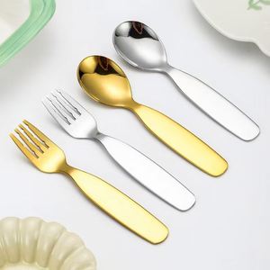 Wholesale 304 Stainless Steel Cutlery Set Household Children's <b>Spoon</b> Ladle Thickened <b>Baby</b> Eating <b>Spoon</b> Fruit Fork - Product Image 4