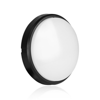 IP65 imperméabilisent l'éclairage extérieur 12W 15W 18W 24W 85-265V la lumière menée par plafond ovale ronde noire blanche de cloison étanche