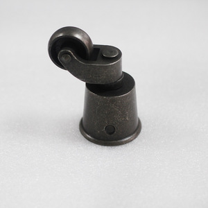 Roue pivotante en alliage de zinc T0031 à fond plat, silencieuse, avec frein, pour la décoration intérieure et les canapés - Product Image 2