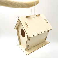 Kits de nichoir en bois bricolage naturel maison d'oiseau à peindre inachevé ensembles d'artisanat d'art en bois enfants construire décoration d'ornement de vacances