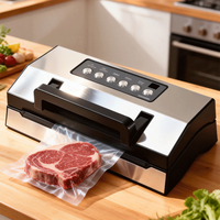 Máquina Selladora al Vacío de Alimentos para Cocina, 95KPa, Potente Conservador de Alimentos con Modos Seco/Húmedo, Doble Sellado, Cortador Integrado y Almacenamiento de Bolsas