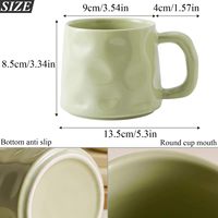 Tasses en céramique faites à la main, personnalisées, créatives, mignonnes, multicolores, 14 oz, pour le petit-déjeuner, le lait, le café