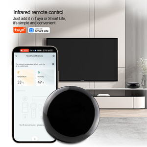 Tuya WiFi <b>Universal</b> Infrared <b>Remote</b> <b>Control</b> Smart Home Temperature Humidity Sensor for TV Air Conditioning ABS Voice <b>Control</b> - Product Image 2