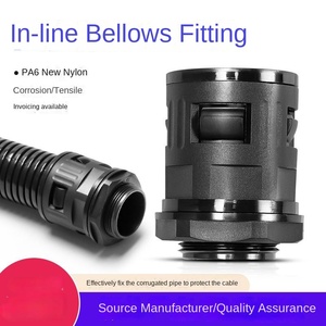 ขั้วต่อท่อร้อยสายไฟกันน้ำสีดำสำหรับท่อลูกฟูกข้อต่อท่อแบบสวมเร็วทำจากพลาสติก ABS ที่ทนทาน - Product Image 2