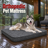 Lit orthopédique pour chien et chat, personnalisable, écologique, pour l'extérieur, imperméable, housse amovible, plusieurs couleurs et tailles