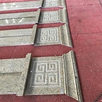 Dalles de granit doré de qualité supérieure, découpées à la machine, design moderne, personnalisées pour l'extérieur, salon, cuisine, escaliers, vente en gros directe usine
