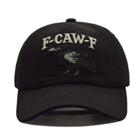 Gorra de Béisbol F-CAW-F de 6 Paneles, Ajustable, de Algodón, con Bordado de Cuervo |   Gorra estilo americano vintage para papá