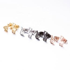 Pendientes de Acero Inoxidable con Diseño de Alce Navideño, Diseño Asimétrico de Animales, Piedra Natural, Estilo Europeo Americano para las Fiestas - Product Image 6