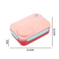 Boîte à lunch en acier inoxydable sans BPA, écologique, avec 3 compartiments et conservation de la fraîcheur, 750 ml, boîte bento pour enfants pour l'école