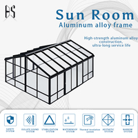 Feuille de polycarbonate directe d'usine Green House avec cadre en alliage d'aluminium plantation serre à faible coût