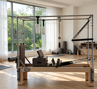 Machine de Pilates 3-en-1 en érable de haute qualité avec système de résistance flexible et accessoires complets pour l'entraînement à domicile