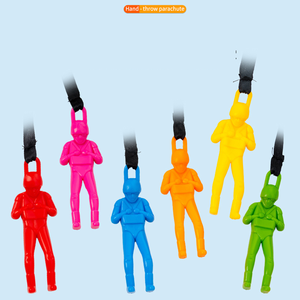 Mini-soldat <span class=keywords><strong>parachutiste</strong></span> à <span class=keywords><strong>lancer</strong></span> à la main, <span class=keywords><strong>jouet</strong></span> de jeu de parachute volant en plastique pour enfants, pour l'extérieur - Product Image 2