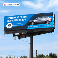 Écran LED extérieur Canbest P6 P8 P10 double alimentation 8000 nits IP66, panneau d'affichage LED entièrement en aluminium, 40 % d'économie d'énergie pour autoroute