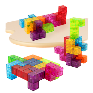 New 3D Sáng Tạo DIY Xây Dựng Từ Khối Thiết Lập Giáo Dục Từ Câu Đố Cubes Nam Châm Đồ Chơi Cho Trẻ Em - Product Image 1